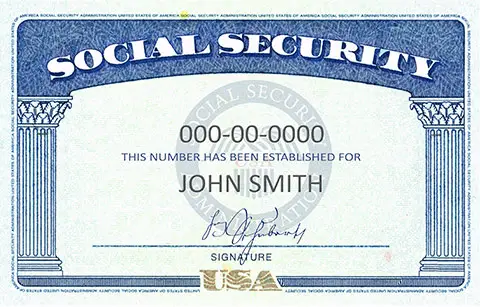 American Social Security Card Prefix