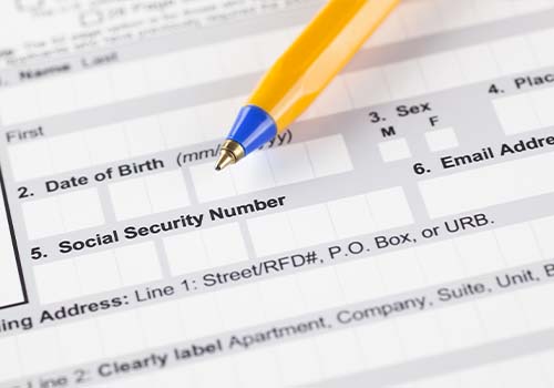 Closeup Of Social Security Ss 5 Form
