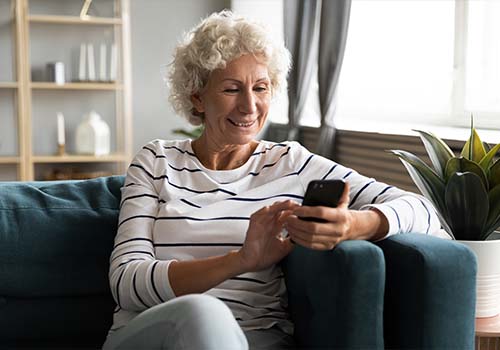 Elderly Woman Using Cellphone