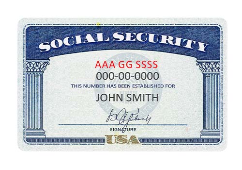 Social Security Number Format Diagram
