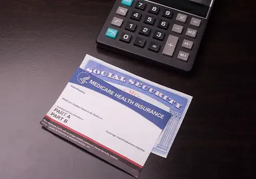 Social Security And Medicare Card With Calculator