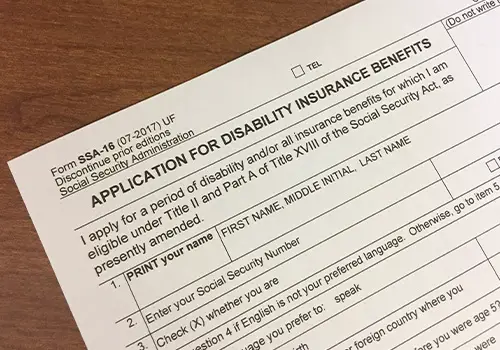 Social Security Disability Application