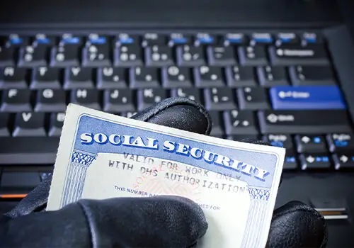 Social Security Card In Hackers Hand